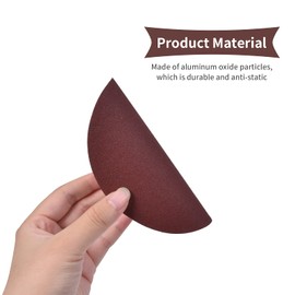 125 mm Sandpaper (40/80/120/240), 125 mm Sanding Discs for Random Orbital Sanders, 5 Inch Velcro Sanding Sheets for Wood Materials, Chipboard, Metal (Pack of 80, No Holes)