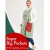 APRONNER Big Plus Size Aprons for Women with Pockets Cotton