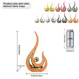 LCCCK Modern Abstract Art Home Decor Accent, Contemporary Statues Coffee Table Decor for Living Room, Table Centerpieces for Dining Room, Ceramic Sculptures and Gold Knick Knacks for TV Stand Decor