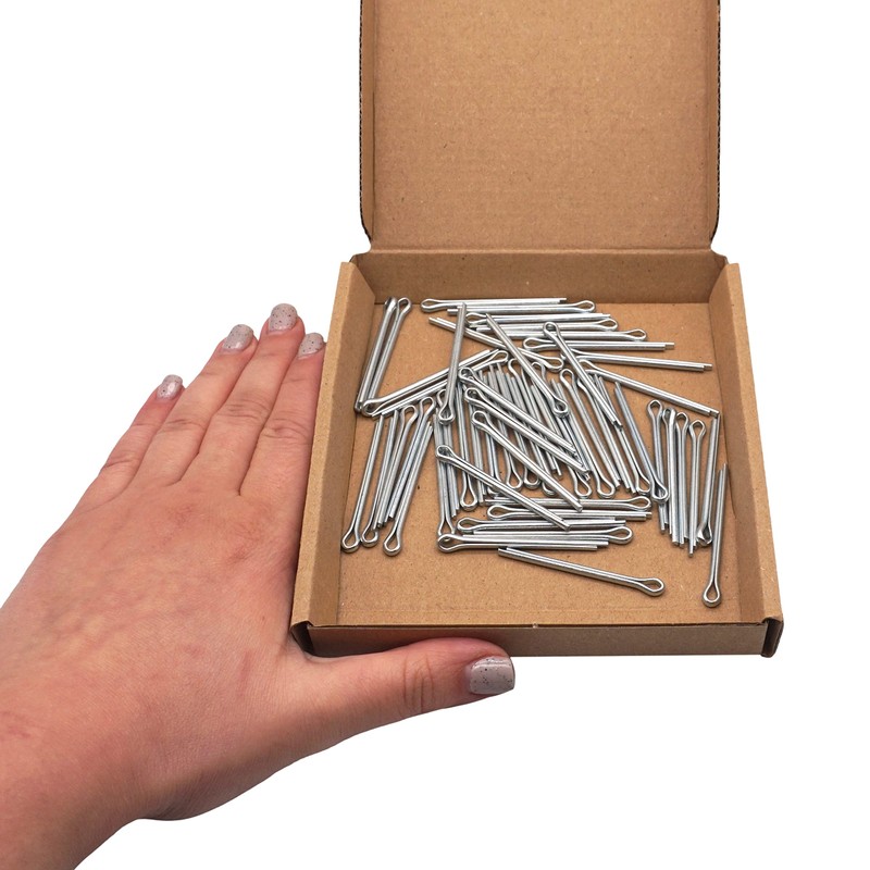 SKIR'CO Pack of 50 Galvanised Steel Cotter Pins, 3.2 x