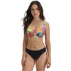 VIVISENCE Bikini Top Padded with Underwire Click Closure Tropical Pattern