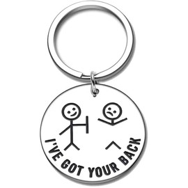 HOKIAMCN Keychain,“ I'VE GOT YOUR BACK Funny Gifts for Friends Best Companion Stick Figures for Daughter Son Families Women Men Christmas Birthday Valentine Graduation