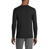 Lands' End Mens Rib Knit Sleep Henley Black Regular XX-Large