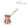 Volarium Turkish Coffee Pot, Greek Arabic Coffee Maker, Hammered Copper