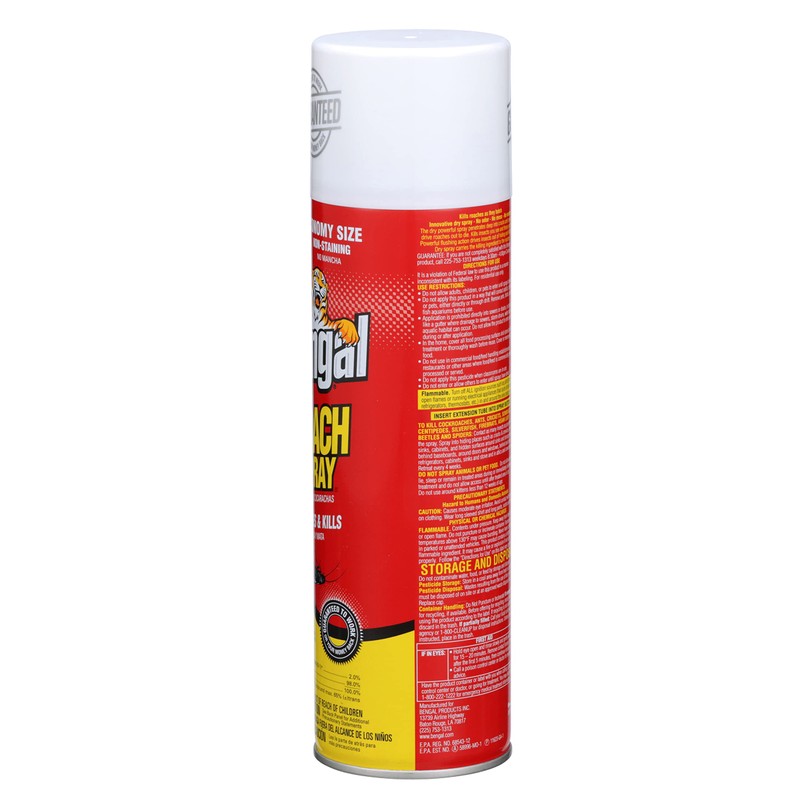 Bengal Roach Spray, Odorless Stain-Free Dry Spray, 16 Oz. Aerosol