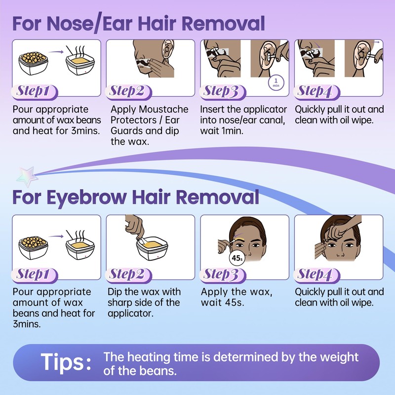 Nose Waxing Kit Nose Ear Hair Wax Kit 15-20 Times