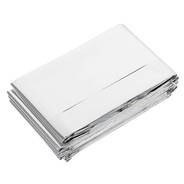 Kisangel 1pc Folding Thermal Safety Blanket Compact Double-Sided Aluminum Foil