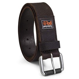 Timberland PRO Men's 38mm Boot Leather Belt, Dark Brown (Rubber Patch), 42