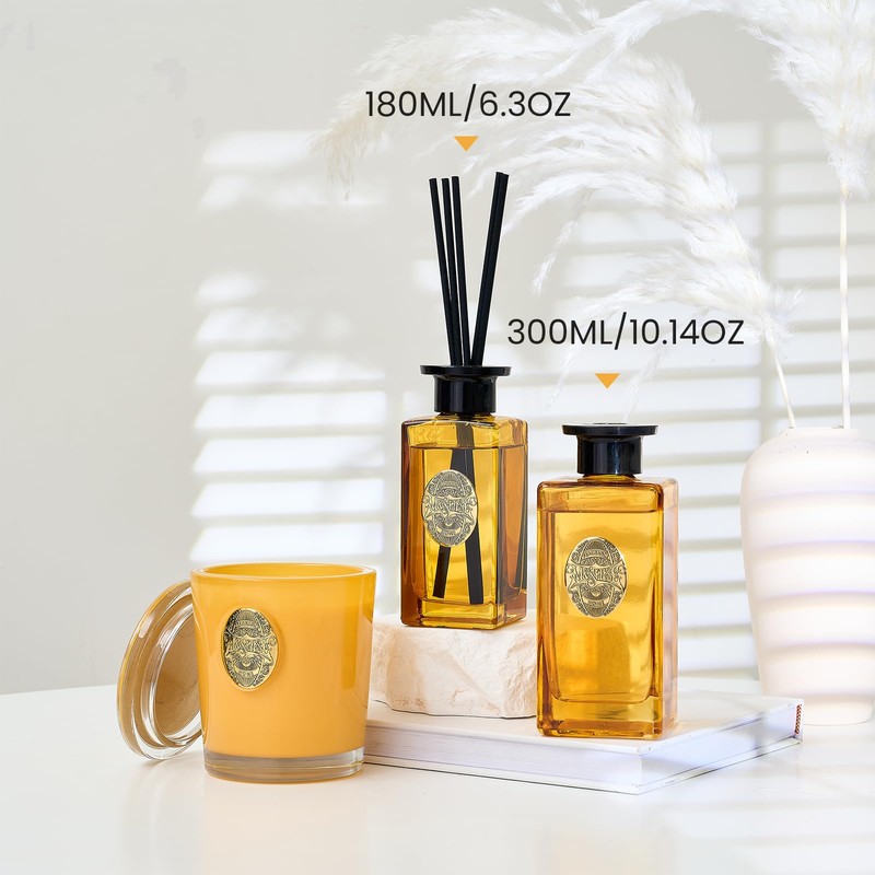 M&SENSE 10.14 oz Large Reed Diffuser Set | Neroli Noir