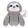SUZZIPAD Microwavable Stuffed Animal, Heated Sloth Plush for Anxiety, Bedtime,