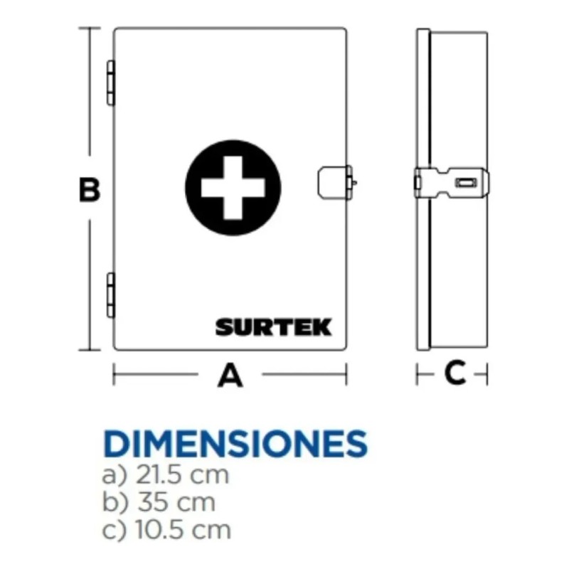 Caja Para Botiquín De Primeros Auxilios Surtek