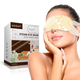 NEW UPDATED 12 Pcs Gentle Steam Eye Mask | Chamomile Self Heating Gentle Warm Steam Eye Mask for Dry Eyes| Masks for Dark Circles, Relaxation and Puffy Eyes |Disposable Hot Sleep Eye Mask