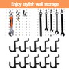 Nivithi Set of 50 J-Shape Pegboard Hooks Kit, Includes Peg