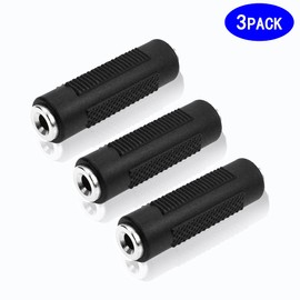 rgzhihuifz 3 Pack 3.5mm Stereo Jack to 3.5mm Audio Female/Female Adapter Connectors