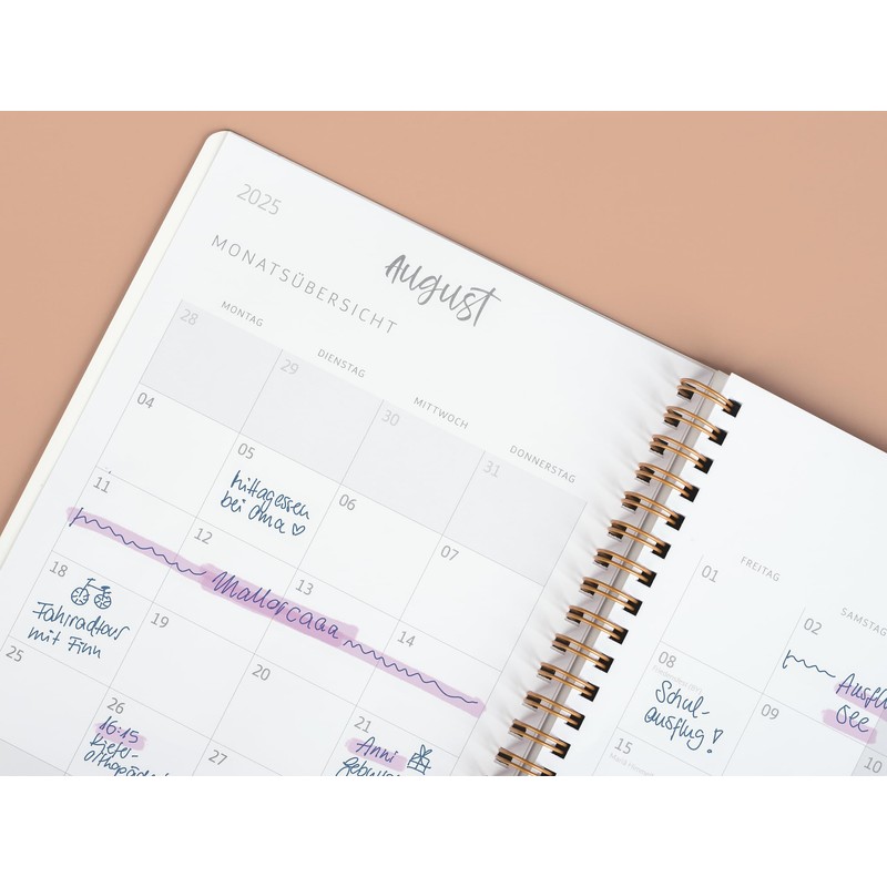 BRUNNEN School Calendar Style 2025/2026 "Clouds" | A5, Plastic