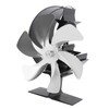 Stove Fan 6 Blades Fireplace Fan Heat Powered Fast Wind