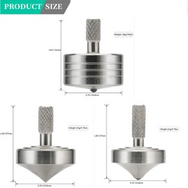 LOQATIDIS Metal Gyroscope, Fidget Toy, Desktop Mini Spinner Precision Gyroscope, Stainless Steel Decompression Desktop EDC Kill Time Stress Relief Toy for Adults (3 Pieces Style 1+ Style 3+ Style 4)