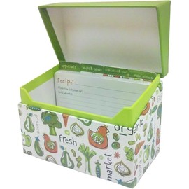 The Gift Wrap Company Recipe Box with Metal Hinges, Farmer's Market
