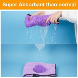 Bienbee Dog Bathrobe, Quick Drying Super Absorbent Dog Robes for After Bath, Warm Keeping Dogs Towel, Dogs Bath Supplies, Light Purple L