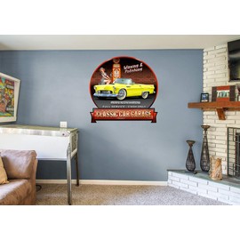 1955 Ford Thunderbird Convertible Gas Pump Classic Car-toon Wall Art Graphic Decal Sticker (2 Ft)