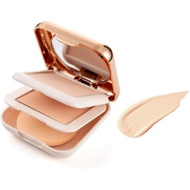 Polvo de control grasa doble capa y resistente al agua fijador corrector oculta poros crea una piel con filtro enfoque suave larga duración no se quita el maquillaje aplicación conveniente esencial pa
