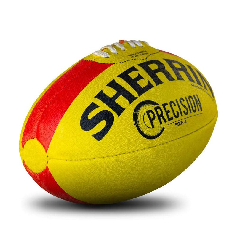 Sherrin Precision Synthetic Football, Yellow, Size 4