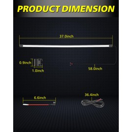 AKD Part 37" DRL Amber LED Grille Kit Front Grill Accent Lights Bar for 2014-2018 Chevy GM Silverado Position Light Marker Light