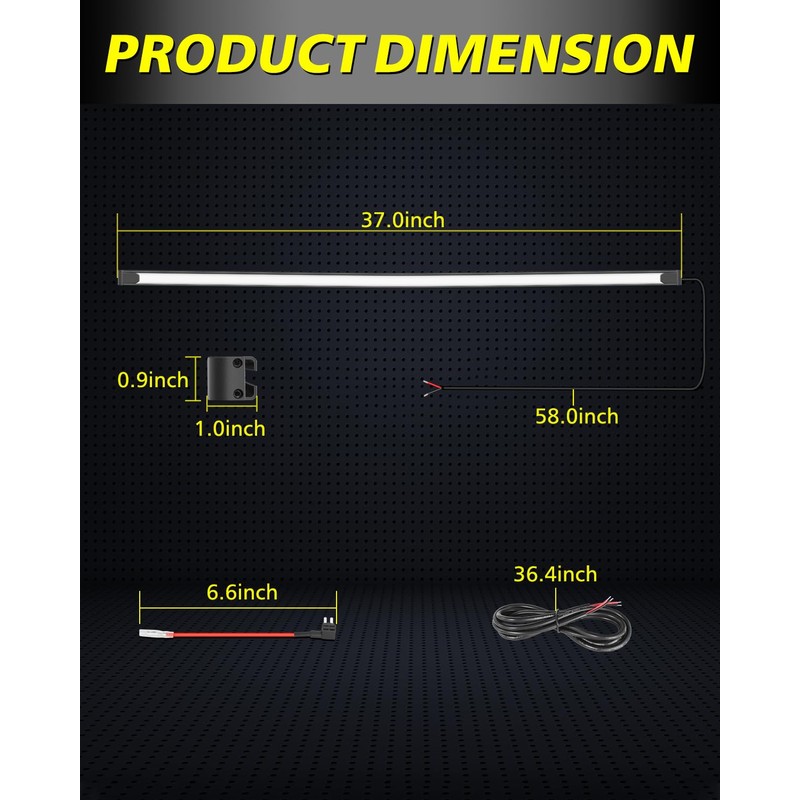 AKD Part 37" DRL Amber LED Grille Kit Front Grill