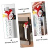 CAXUSD 4pcs Creative Iridescent Snowman Doorknob Covers Christmas Snowman Handle