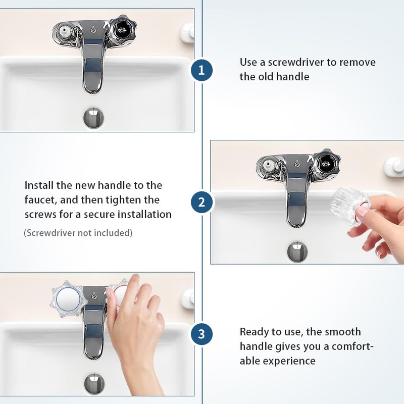 Faucet Knobs Replacement Faucet Handles Bathtub Faucet Handles Compatible with