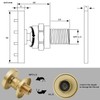 Brass Round Shower Body Spray Jets 4 Pack, HOMEDEC Spa