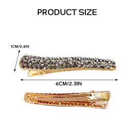 8Pcs Fashionable Duckbill Hair Clips Vintage Rhinestone Alligator Hair Clips Classic Non-Slip Alligator Hair Clips for Thick Fine Long Hair