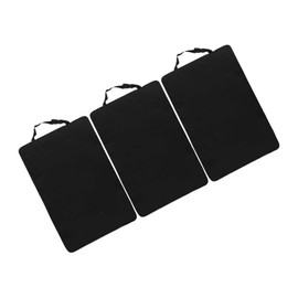 IWOWHERO 3pcs Backseat Car Protector Mats Kick Mats for Safety Seat Back Covers Fit for Dirt Scuff Protection Elegant Black Design