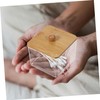 Alipis 2pcs Lidded Cotton Swab Box Cotton Pad Holder Dispenser