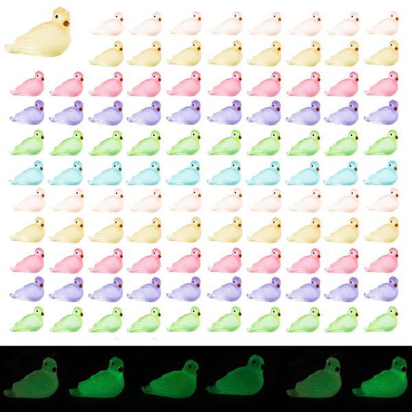 titihuirie 120 Pcs Mini Dove Miniature Dove Figurines Tiny Bird