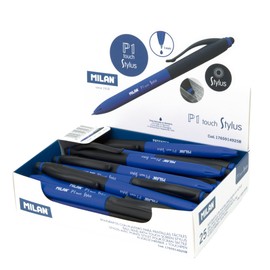 MILAN 25 x Blue Ink P1 Touch Stylus Presentation Box