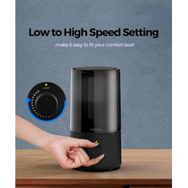 Humidifiers for Bedroom, raydrop Cool Mist Humidifiers for Babies, 1.0L Quiet Ultrasonic Humidifier, Space-Saving, Filterless, Auto Shut Off - (0.26 Gallon, US 110V)