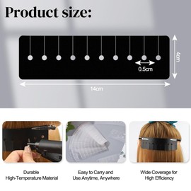 GlamorDove Keratin Extension Tool Heat Shield Guards Multi Hole Shield Spacers Protector Heat Protector Shield for Pre-bonded Extensions K-Tip Extensions Long Rectangle Multi Hole Hair Extension Tools