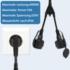Double Plug for Socket, Waterproof IP44 Double Socket Outdoor, Double