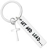 PLwelth Cross Keychain for Women Men Christian Cross Keyring Inspirational