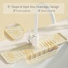 Silicone Faucet Mat with Sponge Holder, Sink Splash Guard, Faucet