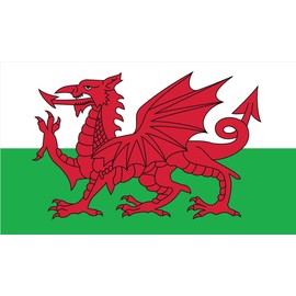 2-Pack Wales Flag Decal Sticker | 5-Inches By 3-Inches | Premium Quality Vinyl | PD570