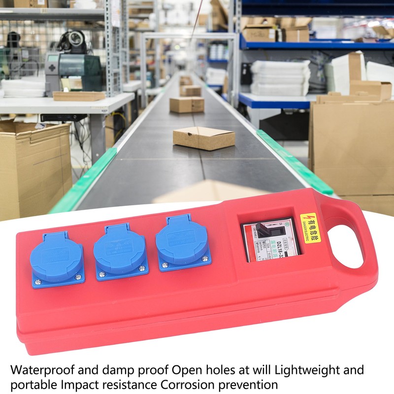 Portable Socket Box 3 Position 3 Hole Outlet IP54 Mobile
