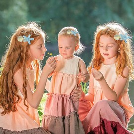 Kisstta Pack of 2 Shell Starfish Hair Cards, Shell Starfish Hair Clips, Cute Hair Clips for Women and Girls (Pink and Blue)