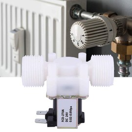 G3/4 NC Plastic Electromagnetic Solenoid Valve Male Thread for Water Inlet Normally Closed (DC24V)