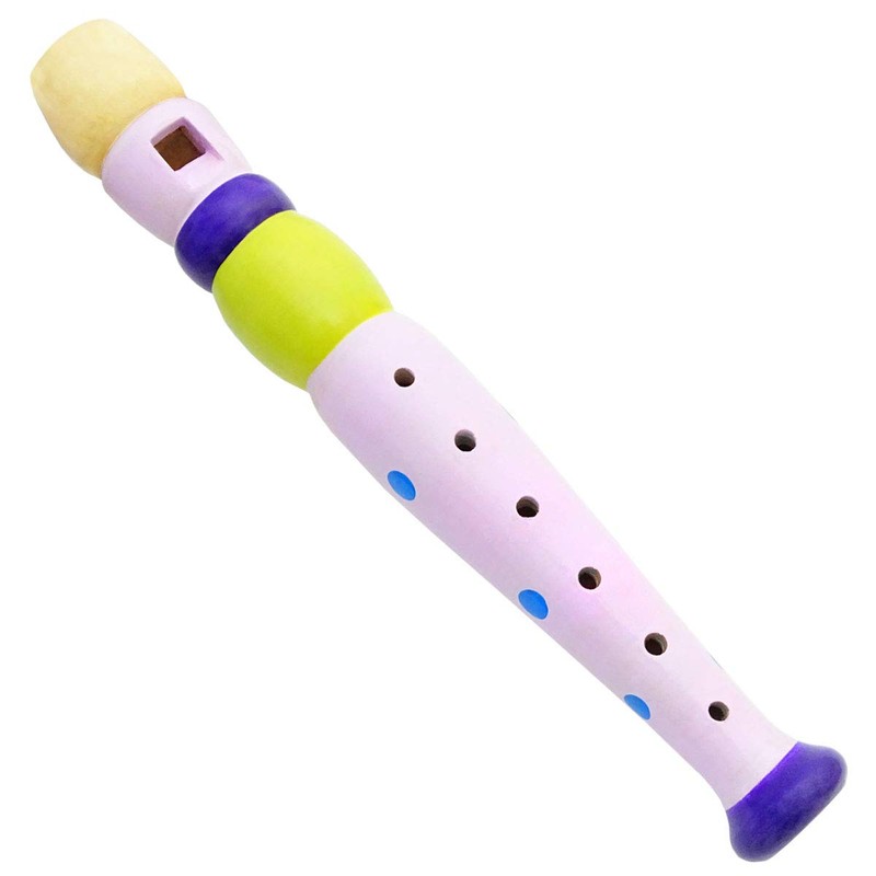 keepdrum KFL1PK Pink Purple Lilac Wooden Flute for Children Kids