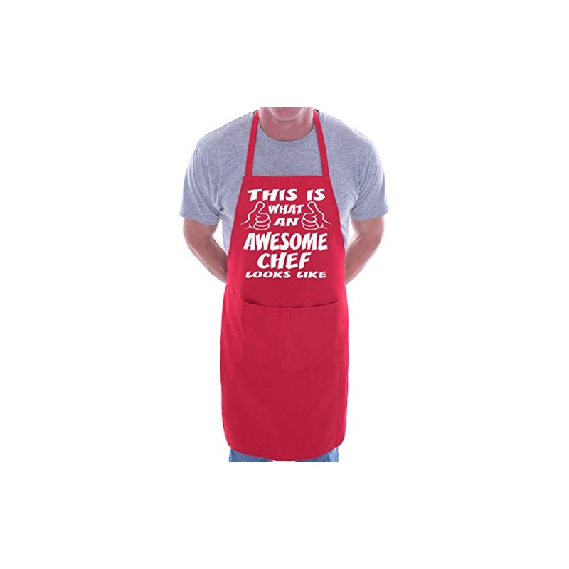 Print4U Awesome Chef Funny Fathers Day BBQ Cooking Novelty Apron