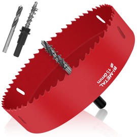 JatilEr 150 mm Hole Saw, Hole Saw Set Kit Diameter High Performance Hole Cutting Opener Bi-Metal Hole Saw for Wood Aluminium Iron Sheet Pipe Plastic etc. (Red)