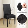 Treaful Dining Room Chair Covers, 6pcs Removable Black Chair Covers,