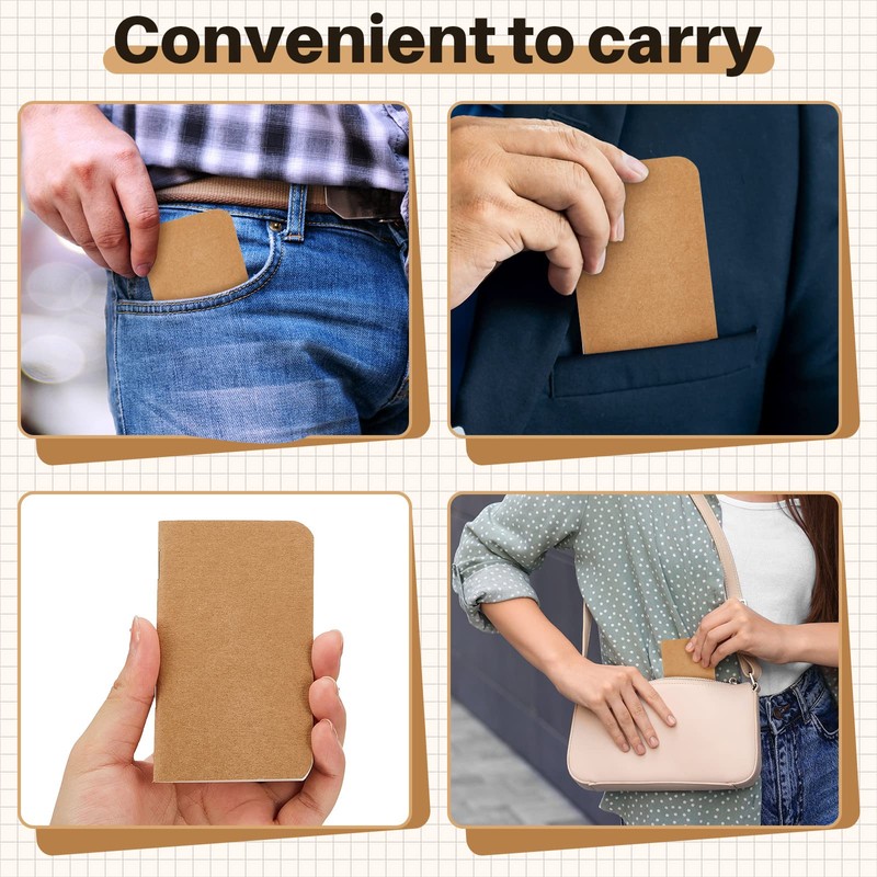 Outus 36 Pcs Pocket Notebook Mini Journal 2.5" x 4"